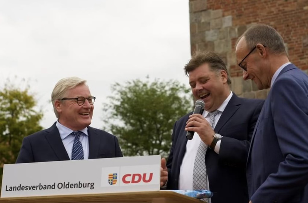 v.l.n.r Dr. Bernd Althusmann, Friedrich Merz, Jens Nacke