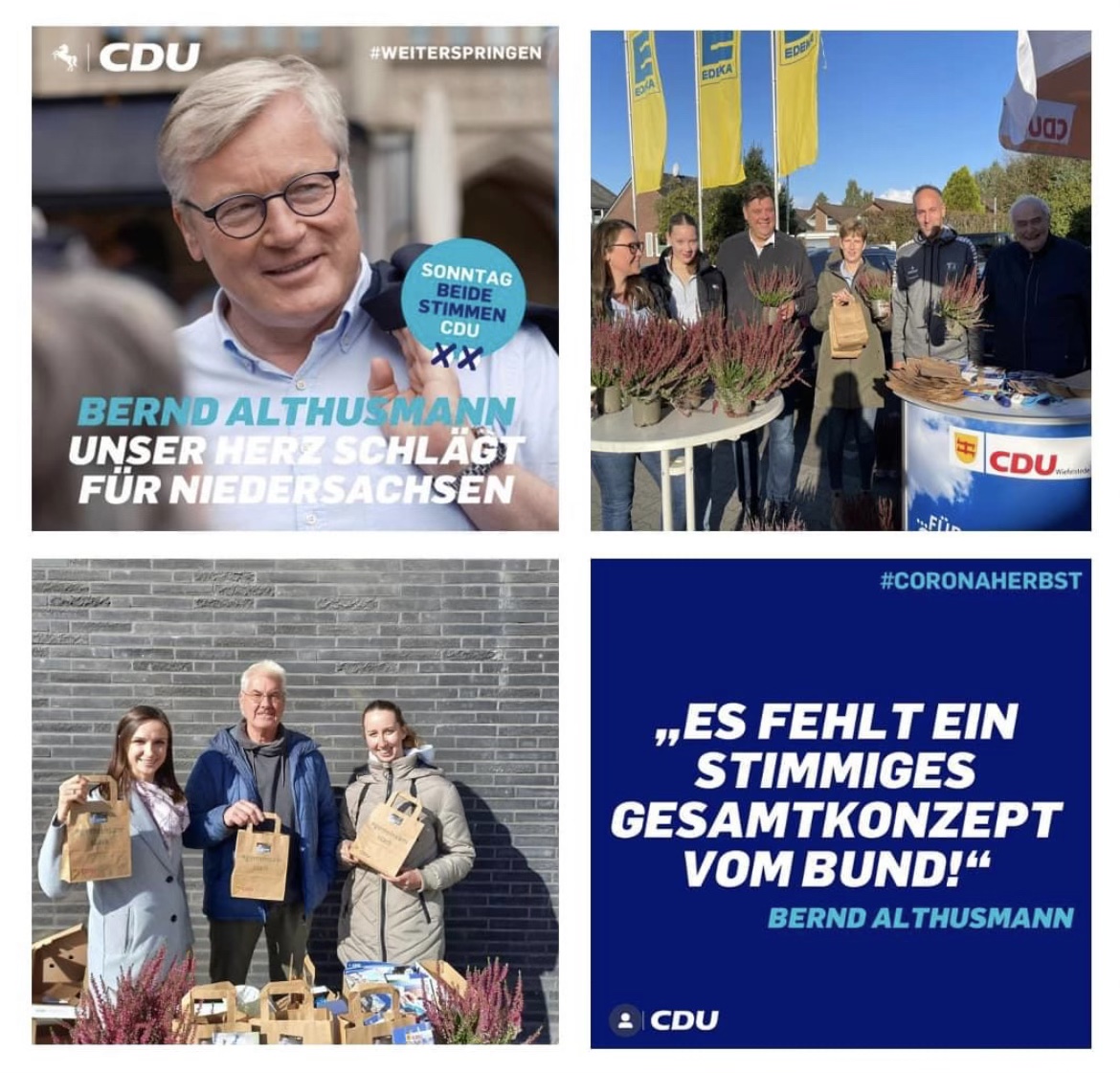 CDU Wiefelstede Vorstand/ Jens Nacke / Kreisgeschäftsführerin Christina Noll-Axt