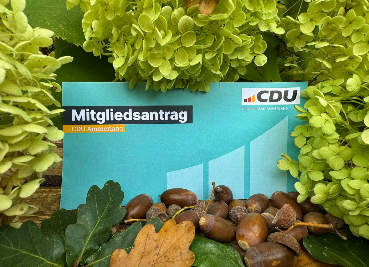 Mitgliedsantrag der CDU Ammerland fr Sie in der Geschftsstelle in Bad Zwischenahn